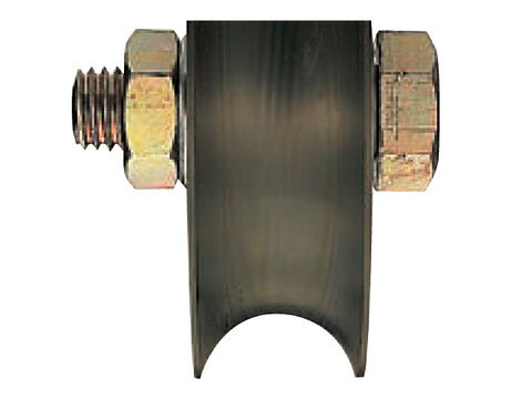 S45C重量戸車 溝R車型 鉄枠 ヨコヅナ JGP-0601 車のみ (ボルト・ナット付) 【メーカー取り寄せ品】