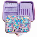 筆箱 ペンケース ハードジップ smiggle スミグル ユニコーン柄/ Illusion Hardtop Id Pencil Case (Lilac) (送料無料 メール便）