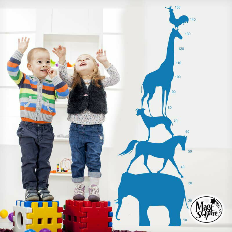 ウォールステッカー 子供部屋 【動物と背比べ】 身長計 壁掛け シール式 壁紙 はがせる 剥がせる 壁に貼る 子育て カッティングシート wall sticker 北欧 インテリア 雑貨 ガラス 窓 DIY 賃貸 内装 出産祝い 子供 かわいい 知育 入園入学 ベビーシャワー 新生活