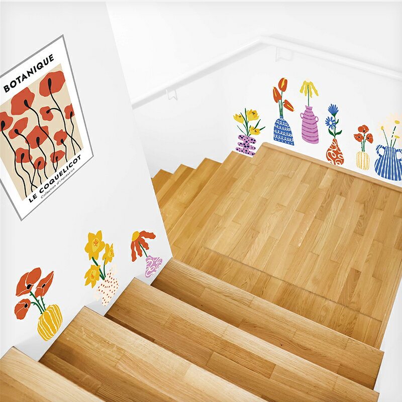 ウォールステッカー はがせる 絵 アートポスター 【フラワーベース】 壁 シール ステッカー 壁紙 大きい 飾り 飾りつけ おしゃれ 北欧 韓国 カラフル 植物 木 観葉植物 花 花瓶 フラワーベース トイレ サイン 文字 英字 ポスター アート ウォールアート 額縁 絵画 受注印刷