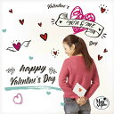 ウォールステッカー バレンタイン 【You & Me】 貼ってはがせる 壁 シール 賃貸OK 壁紙 かわいい 飾りつけ 飾り ウェディング ハート 女の子 受注印刷