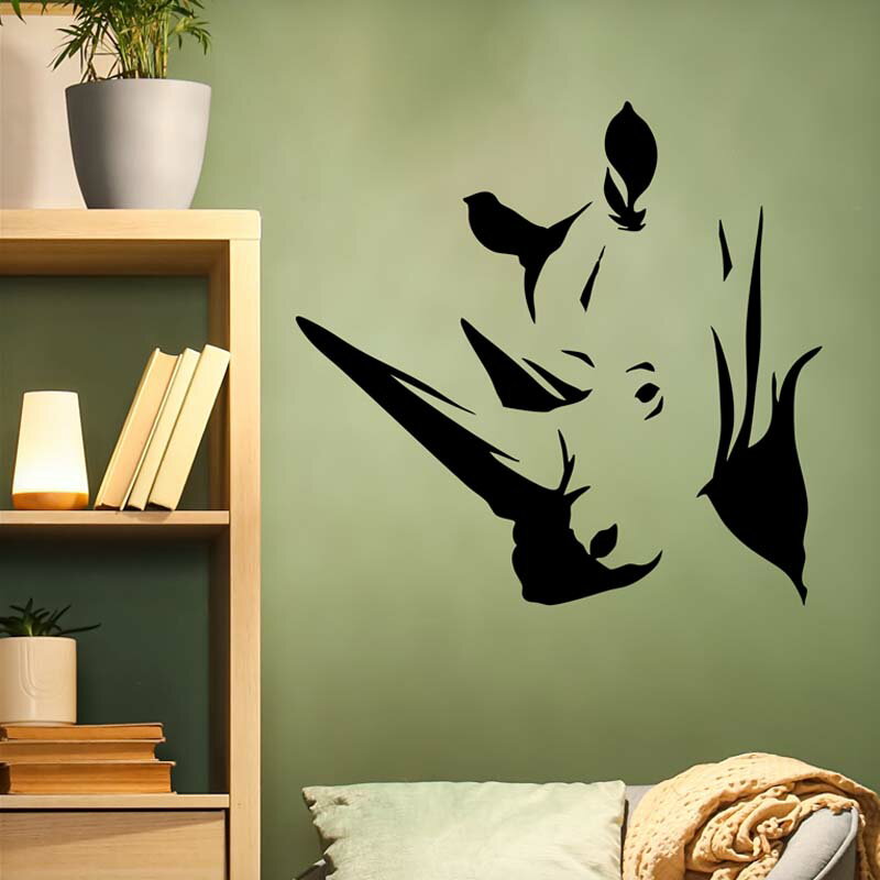 ウォールステッカー 【サイ】 大きい サイズ はがせる 壁 シール ステッカー 大きい 壁紙 飾りつけ 飾り おしゃれ 北欧 植物 木 葉 草 観葉植物 かっこいい ブラック 黒 シルエット ポスター メンズ サイ 大きい 動物 受注印刷