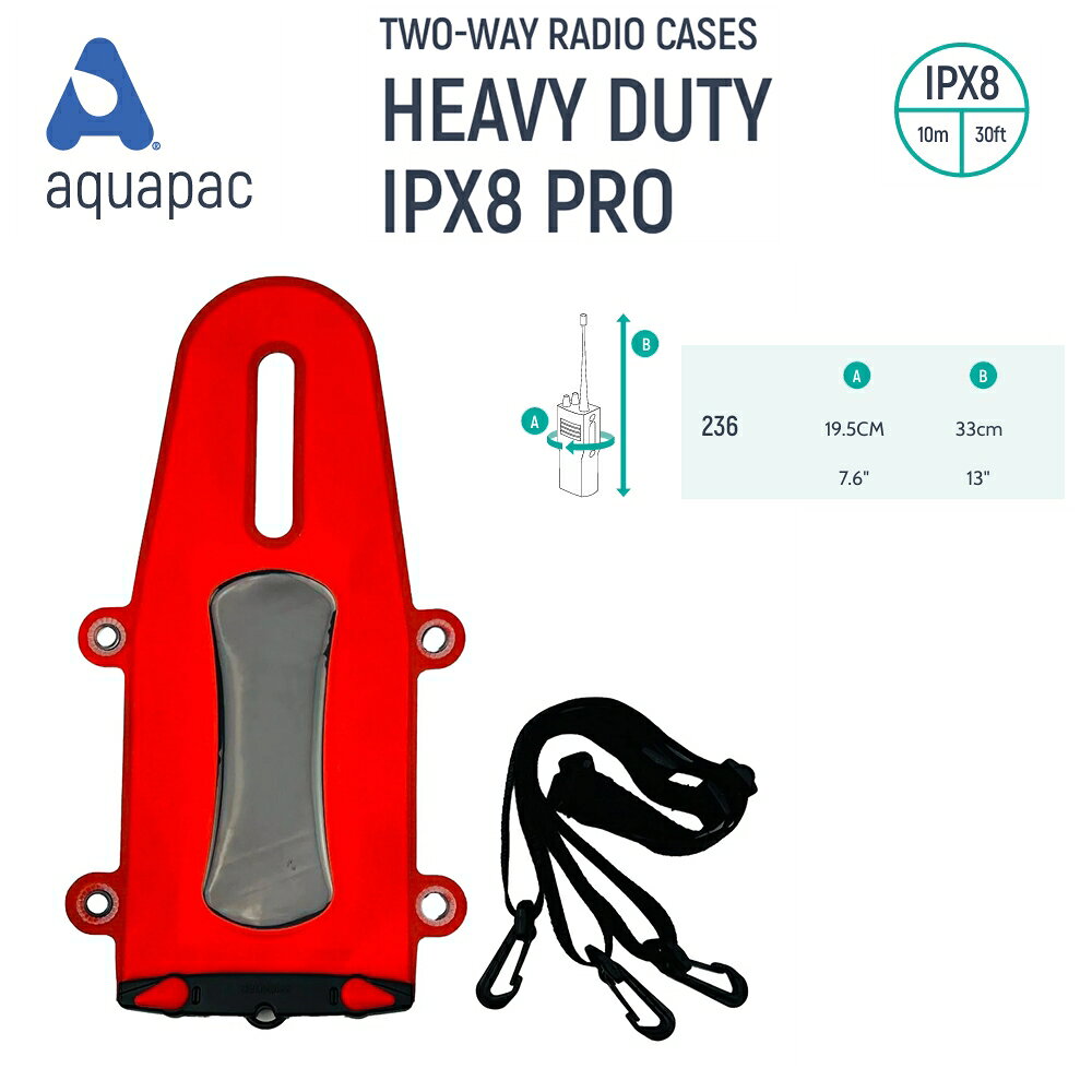 防水ケースアクアパック236aquapac 無線機 トランシーバー用ケース 3点ベルト付き...