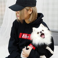 【バナーペアパーカー】犬服 犬 服 好き 名入れ 名前入り 名前入れ 愛犬とお揃いペアルック 秋冬 おしゃれ かわいい パーカーセット パーカー 小型犬 中型犬 プレゼント ギフト 犬の服 ペットとペアルック 敬老の日