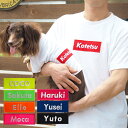 【バナーペアTシャツ】小型犬【S-XLサイズ】 送料無料 犬 飼い主 お揃い ペアルック Tシャツ 名入れ 名前入り 半袖 春夏 コーデ お揃いコーデ リンクコーデ ドッグウェア ペット 誕生日プレゼント ギフト 贈り物 犬 好き プレゼント 誕生日