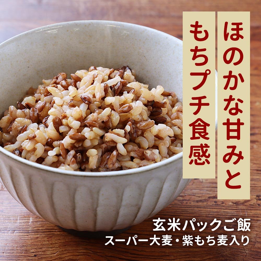 パックご飯 玄米入り レトルト ごはん 有機 玄米 スーパー大麦 紫もち麦 ダイシモ...