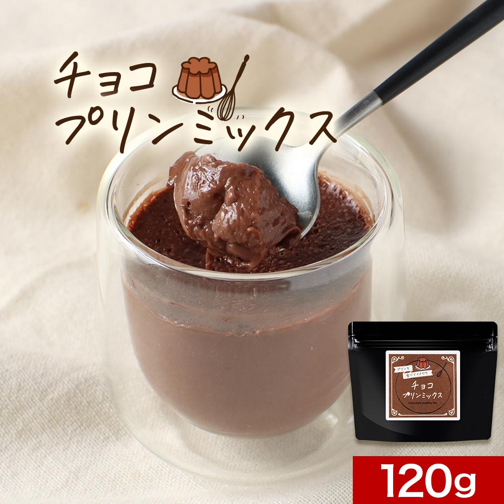 チョコプリン の素 120g (約12個分) 　糖質制限 手作り ココア プリン ミックス ロカボ 粉末 パウダー チョコレート お菓子作り スイーツ デザート ダイエット 大容量 送料無料