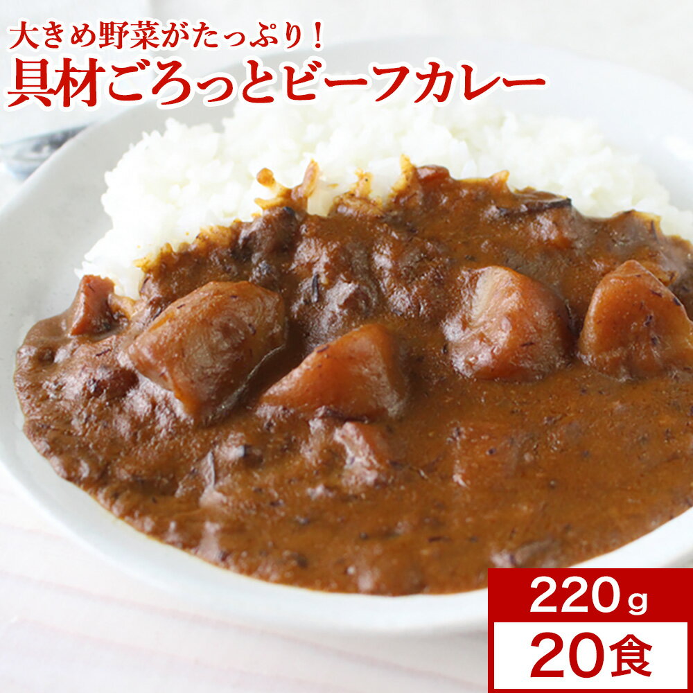 レストランユース カレー 具材ごろっとビーフカレー 220g×20食セットレトルトカレー ニチレイ 送料無料 おすすめ手抜きメニュー ニチレイ 送料無料