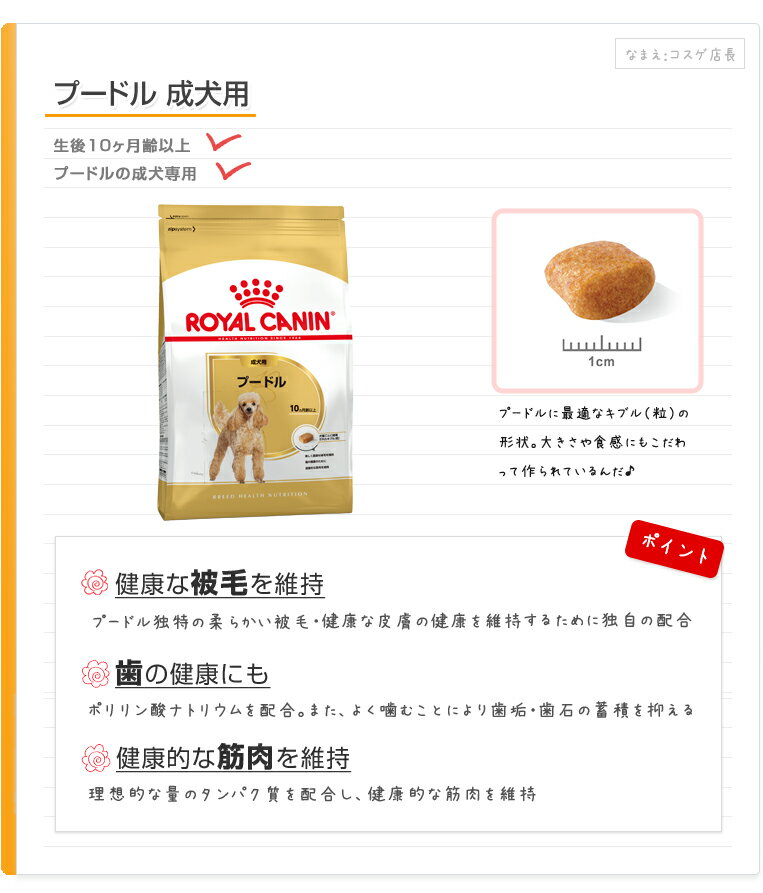 【あす楽】ロイヤルカナン プードル 1.5kg / 成犬用 生後10ヵ月齢以上/ 犬 /[ROYAL CANIN BHN 犬用ドライ いぬ DOG ドッグフード] 3182550743174 #w-145108【bhn_201603_03】[BHNW]【お得な6個セット】【RCA】【RCSC】