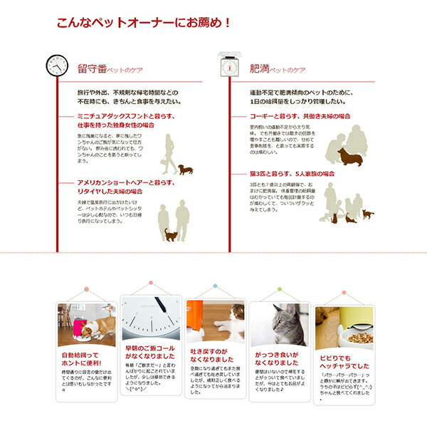 NEWルスモ ペットフィーダ / 自動給餌器 ペットフード ドライ 犬用 猫用 るすも 犬 猫 ペット 自動 餌 えさ えさやり LUSMO ペット 自動給餌器 正規品 イエロー オレンジ レッド #st-lusmo