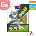 フォーキャット カテキンサンド 7L×6個 / 木粉 緑茶カテキンで消臭 抗菌 固まる 燃えるゴミ可 トイレに流せる / 猫砂 新東北化学工業 FOR CAT w-136068-00-00