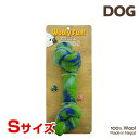 Wooly Fun!! KNOTTED BONES 4.5 グリーン Sサイズ ウール おもちゃ 犬用 コスゲ 734663850077 w-154231-00-00