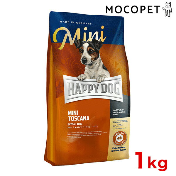 ハッピードッグ[HAPPY DOG] スプリーム ミニ トスカーナ 1kg /肥満 避妊・去勢 小型犬 成犬～シニア犬用 ワールドプレミアム ドッグフード 4001967071177 #w-157507-00-00