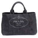 【PRADA】プラダカナパトート デニム ハンドバッグ トー...