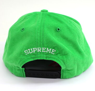 【Supreme】シュプリーム 19ss METALLIC LOGO CORDUROY 5-PANEL GREEN グリーン 緑 キャップ 帽子 男女兼用 ユニセックス【中古】