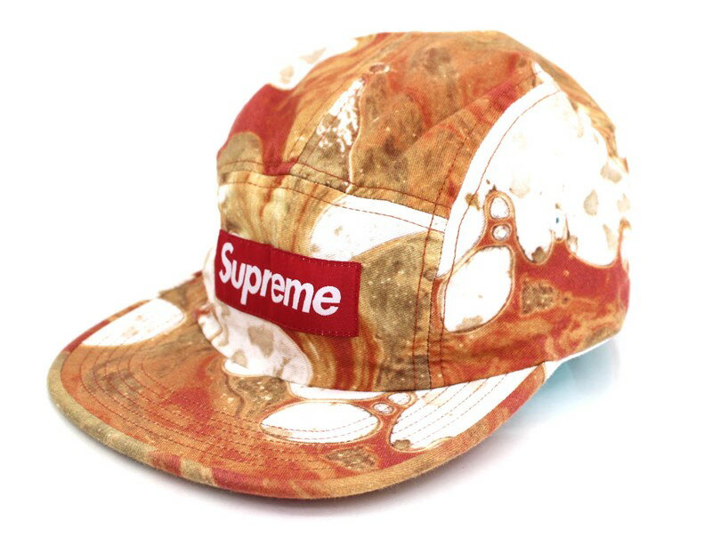 【supreme】シュプリーム Blood and Semen Camp Cap WHITE 2017AW キャンプキャップ ホワイト 迷彩 FW17H85 ボックスロゴ 赤ロゴ 未使用品【中古】