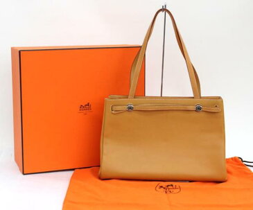 【HERMES】エルメス カバナ トートバッグ ショルダーバッグ ナチュラル ヴァッシュ □D刻【中古】