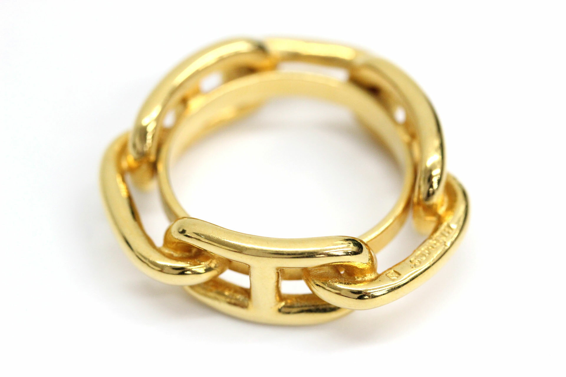 【HERMES】エルメス スカーフ リング メッキ ゴールド【中古】のサムネイル