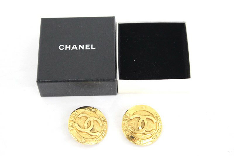 【CHANEL】シャネル イヤリング ココマーク ゴールド GP PARIS【中古】