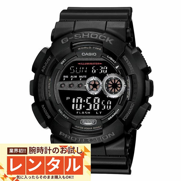 【レンタル】業界初！90日間お試し腕時計レンタル　カシオ Gショック G-SHOCK GD-100- ...