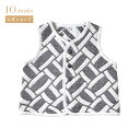 ★20%OFF!楽天スーパーSALE!★ 【公式】10mois ディモワ かごめ ちょっき ブラック ふくふくガーゼ(6重ガーゼ)[ベビーベスト 赤ちゃん 日本...