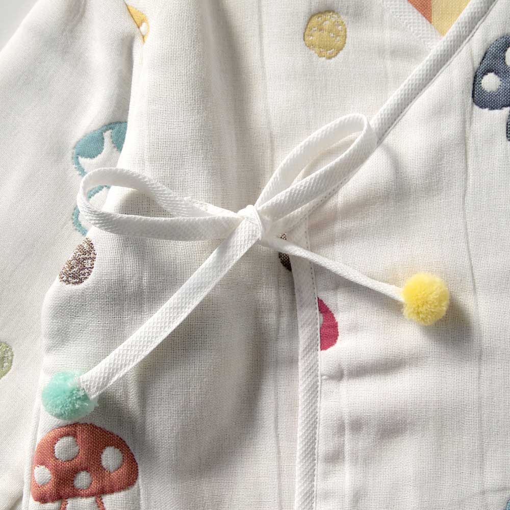 【10mois 公式】Hoppetta ホッペッタ シャンピニオン ナイトローブ ふくふくガーゼ(6重ガーゼ)[ベビー 赤ちゃん ベビー布団 ベビー寝具 出産準備 名入れ刺繍対象 送料無料] 2