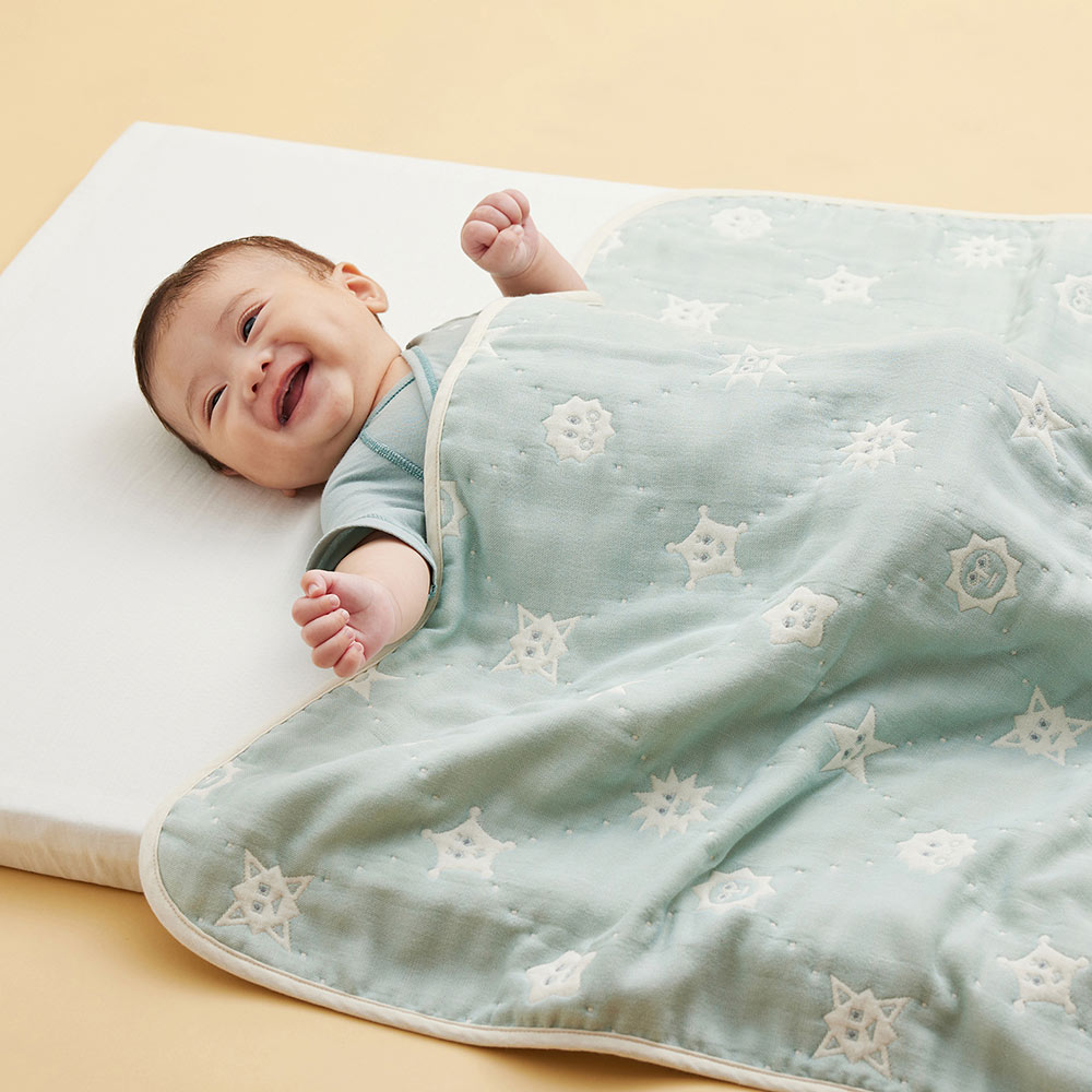 【10mois 公式】tupera tupera ガーゼケット（ベビーサイズ）ミント / 10mois ディモワ ふくふくガーゼ(6重ガーゼ) [日本製 ガーゼケット ブランケット 名入れ刺繍不可 通気性抜群 吸湿性 赤ちゃん ベビーケット コラボ 送料無料] 2