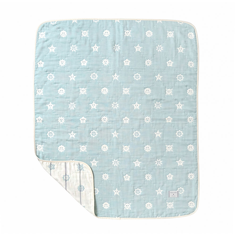 【10mois 公式】tupera tupera ガーゼケット（ベビーサイズ）ミント / 10mois ディモワ ふくふくガーゼ(6重ガーゼ) [日本製 ガーゼケット ブランケット 名入れ刺繍不可 通気性抜群 吸湿性 赤ちゃん ベビーケット コラボ 送料無料] 3