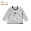 Tシャツ グレー×ホワイト 70-80cm・80-90cm / マティス × 10mois[ ベビー服 ベビー 赤ちゃん 女の子 男の子 ワンポイント シンプル...
