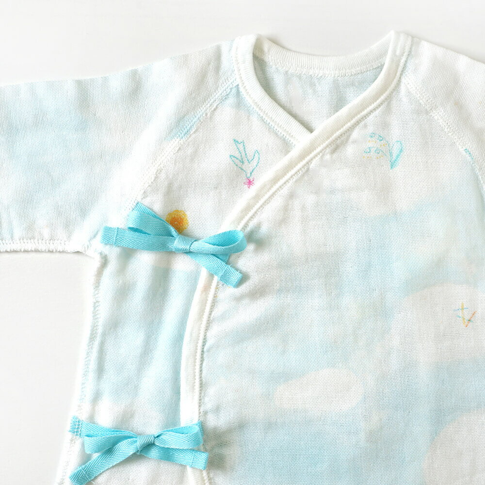 ★全品ポイント5倍！20日20:00〜27日1:59★ 【10mois 公式】NAOMI ITO ナオミイトウ わたガーゼ コンビ肌着 UNRYU 50-60cm[日本製 ベビー肌着 新生児 赤ちゃん 出産準備 コットン100％] 3