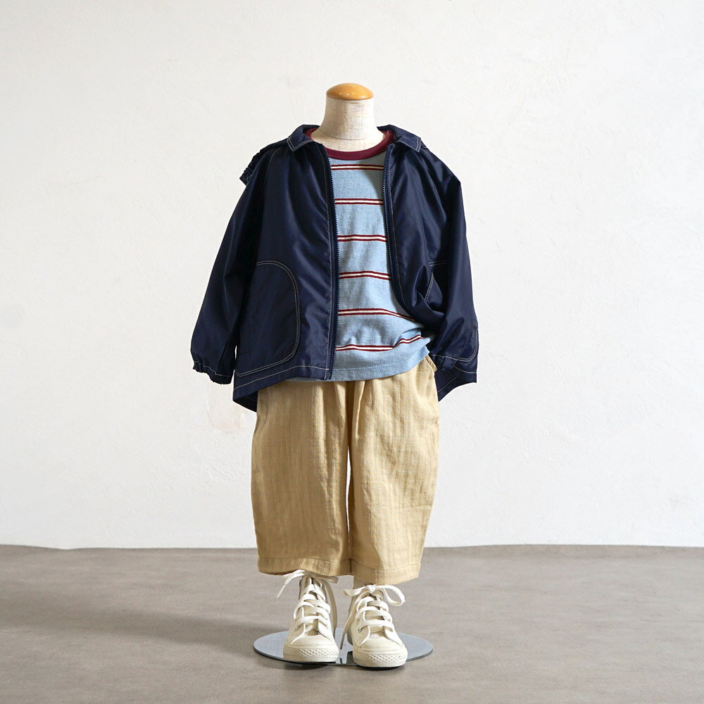 10mois公式ショップ楽天市場店の【10mois 公式】ポケッタブルウインドブレーカー ネイビー 70-80cm・80-90cm・90-100cm / Hoppetta[出産祝い ギフト 赤ちゃん ベビー 春夏 長袖 シンプル 男の子 女の子 撥水 送料無料 アウトドア 外遊び フード着脱可能 ]｜アングル2