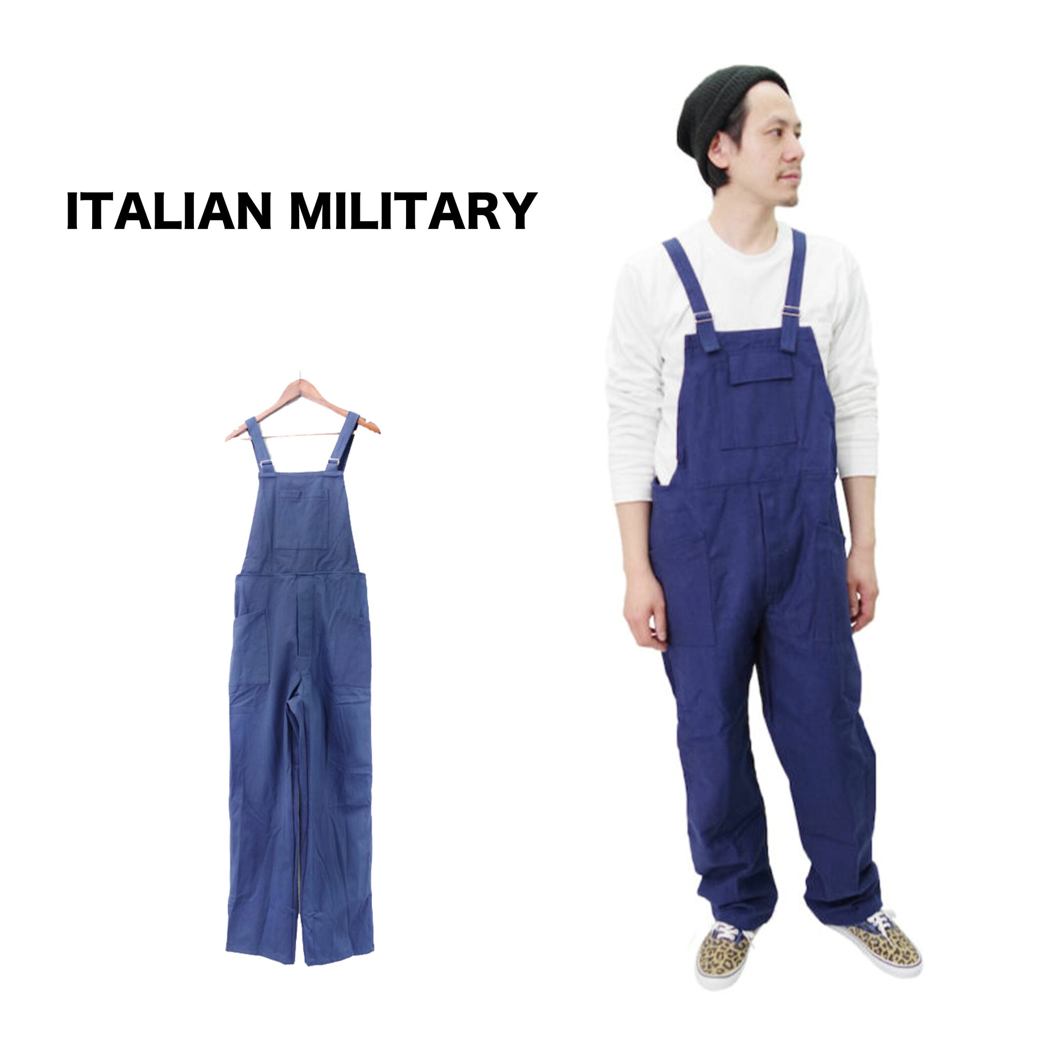【MILITARY DEADSTOCK(ミリタリーデッドストック)】ITALIAN MILITARY work overall ワーク オーバーオール