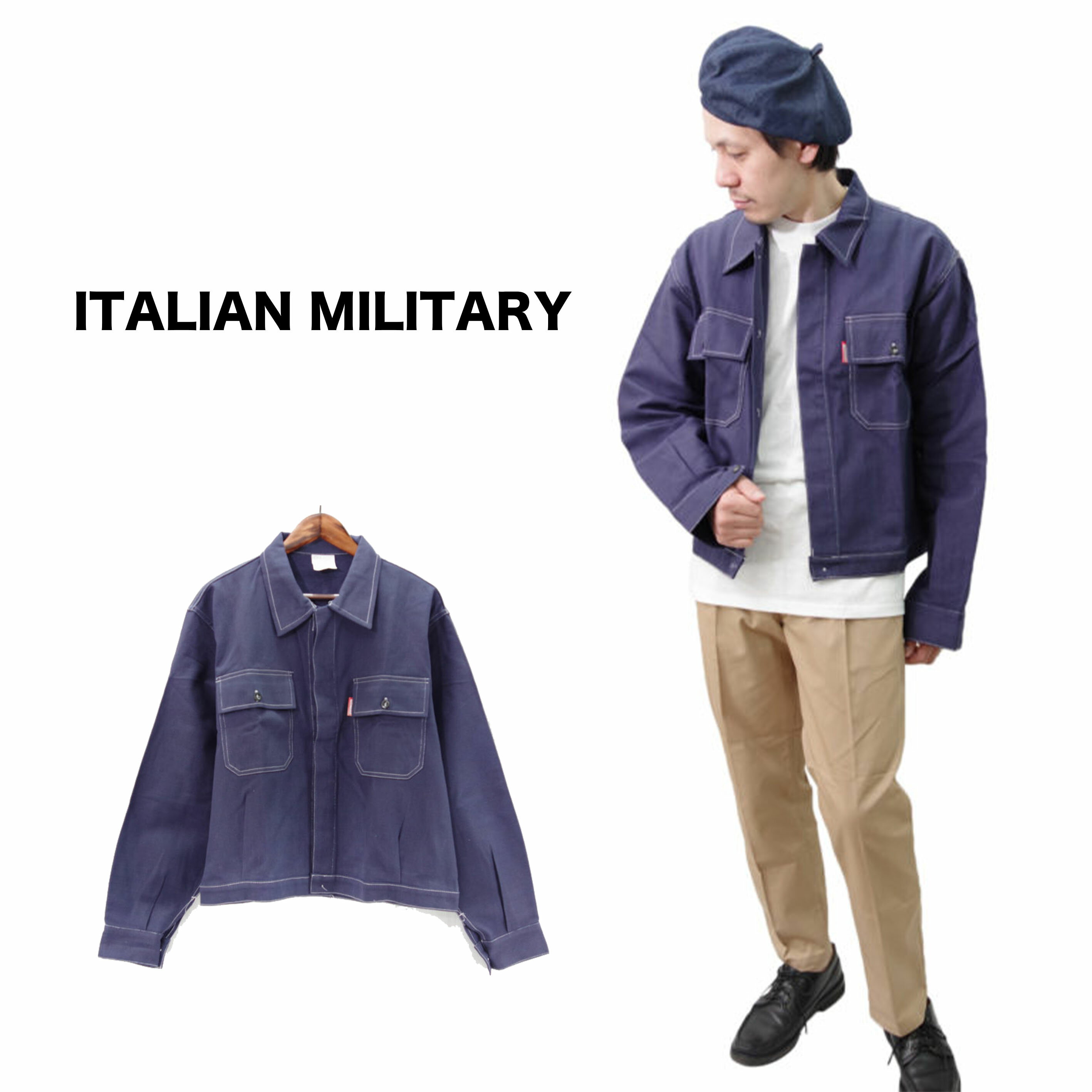 【ITALIAN MILITARY】short jacket ミリタリーデッドストック 新品 ミリタリージャケット イタリア軍 イタリアミリタリー メンズ レディース オーバーサイズ 軍服 デッドストック