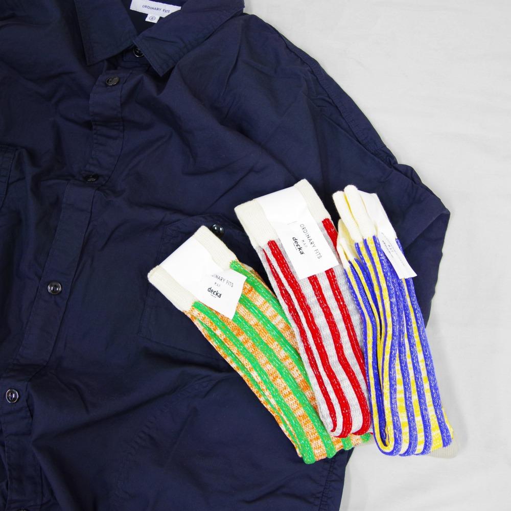 【ORDINARY FITS(オーディナリーフィッツ)】M.A.P SOX by decka STRIPES マップソックス バイ デッカ ストライプ