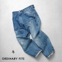 楽天10ver【ORDINARY FITS（オーディナリーフィッツ）】5PKT LOOSE ANKLE DENIM REMAKE 5ポケット ルーズアンクルデニム リメイク