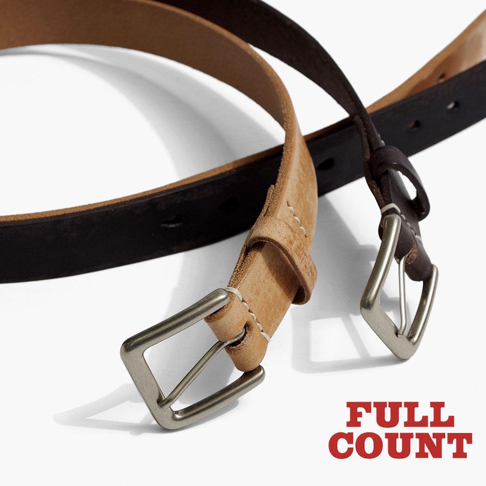 【FULLCOUNT フルカウント】6218 Wild Leather Narrow Belt ワイルドレザー ナローベルト（楽天・10ver）