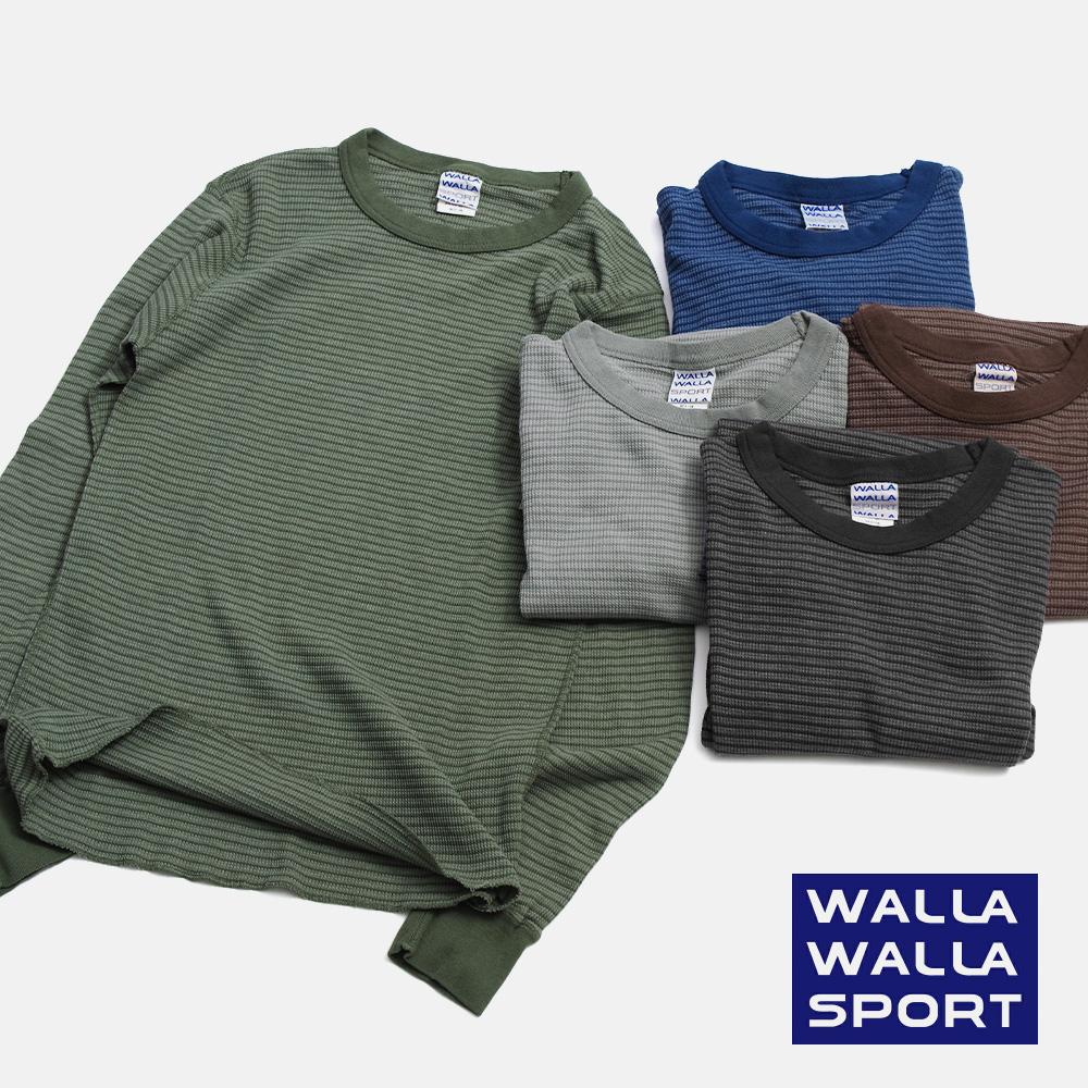 【WALLA WALLA SPORT ワラワラスポーツ】BORDER THERMAL CREW ボーダーサーマルクルー