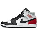 NIKE ナイキ AIR JORDAN 1 MID SE 'RED BLACK TOE' エア ジョーダン ワン ミッド スペシャルエディション "レッド ブラックトゥ" メンズ レディース スニーカー WHITE/BLACK-LIGHT SMOKE GREY-GYM RED ホワイト/ブラック ライトスモークグレー 852542-100