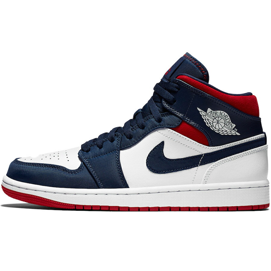 NIKE ナイキ AIR JORDAN 1 MID SE 'OLYMPIC' エア ジョーダン ワン ミッド スペシャルエディション "オリンピック" メンズ レディース スニーカー WHITE/VARSITY RED-MIDNIGHT NAVY ホワイト/バーシティレッド-ミッドナイトネイビー 852542-104【海外展開 日本未入荷】