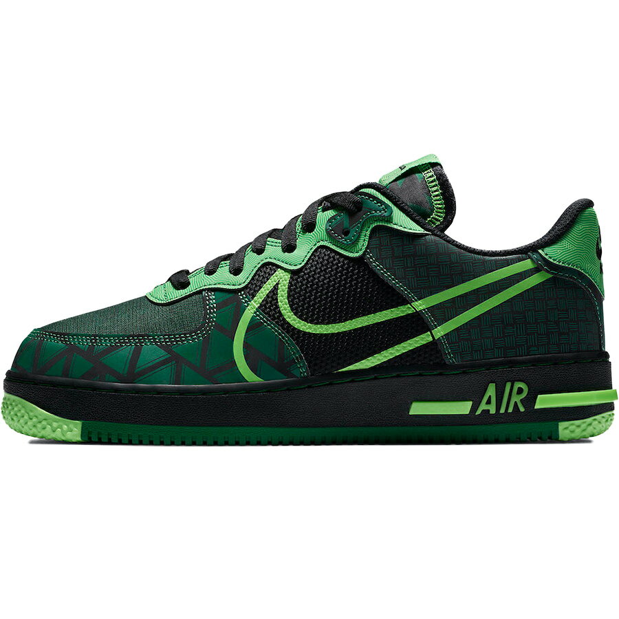 NIKE ナイキ AIR FORCE 1 REACT 039 NAIJA 039 エア フォース ワン リアクト ナイジャ メンズ レディース スニーカー BLACK/PINE GREEN-GREEN STRIKE ブラック/ピンクグリーン グリーンストライク CW3918-001【限定モデル】