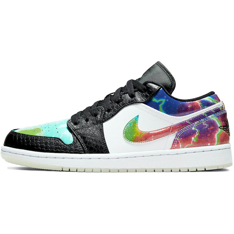 NIKE ナイキ AIR JORDAN 1 LOW 'GALAXY' エア ジョーダン ワン ロー "ギャラクシー" メンズ スニーカー BLACK/MULTI COLOR WHITE ブラック/マルチカラー-ホワイト CW7309-090