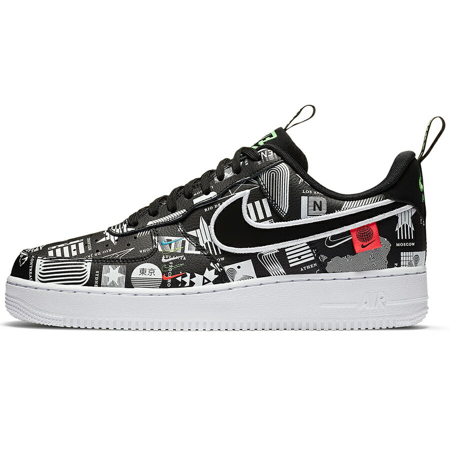 NIKE iCL AIR FORCE 1 '07 LX 'WORLDWIDE PACK - BLACK' GA tH[X  