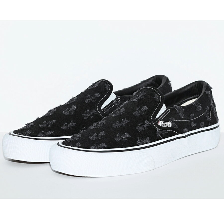 VANS バンズ SUPREME X SLIP-ON 'BLACK HOLE PUNCH DENIM' シュプリーム×スリップ オン 