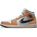 NIKE ナイキ AIR JORDAN 1 MID SE 039 BRUSHSTROKE PAINT SPLATTER 039 エア ジョーダン ワン ミッド スペシャルエディション ブラシストローク ペイント スプラッター メンズ スニーカー SAIL/BLACK-CIDER-CHILE RED DA8005-100【海外展開 日本未入荷】