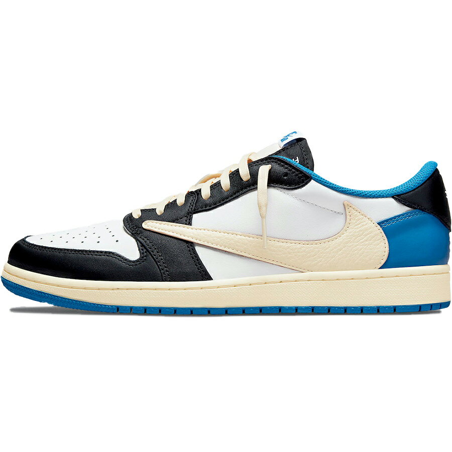 NIKE ナイキ FRAGMENT DESIGN X TRAVIS SCOTT X AIR JORDAN 1 RETRO LOW フラグメントデザイン×トラビス・スコット×エア ジョーダン ワン レトロ ロー メンズ レディース スニーカー WHITE/BLACK-ROYAL- SAIL DM7866-140【限定完売モデル】