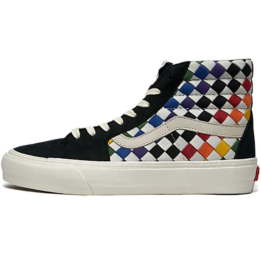 VANS バンズ VAULT SK8-HI VLT LX PRIDE ヴォルト クラシック スリップオン プライド メンズ レディース スニーカー (PRIDE) WOVEN LEATHER RAINBOW/MARSHMALLOW VN0A4CS55A8【海外展開 日本未入荷】