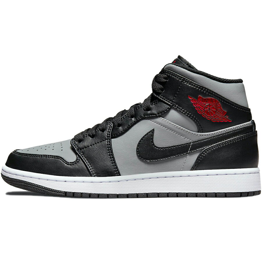 NIKE ナイキ AIR JORDAN 1 MID 'SHADOW' エア ジョーダン 1 ミッド 'シャドウ' メンズ レディース スニーカー BLACK/PARTICLE GREY/WHITE/GYM RED 554724-096