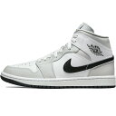 NIKE ナイキ WMNS AIR JORDAN 1 MID 'GREY FOG' レディースサイズモデル エア ジョーダン 1 ミッド 'グレー フォグ' スニーカー WHITE/LIGHT SMOKE GREY/BLACK BQ6472-015