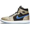 NIKE ナイキ AIR JORDAN 1 ZOOM COMFORT 039 GOLD LASER 039 エアジョーダン 1 ハイ ズーム コンフォート ゴールド レザー メンズ レディース スニーカー BLACK/GOLD/BLUE DQ0659-700【海外展開 日本未入荷】