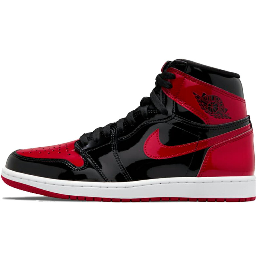 NIKE ナイキ AIR JORDAN 1 RETRO HIGH OG GS 039 PATENT BRED 039 キッズサイズモデル エアジョーダン1 ハイ OG パテント ブレッド キッズ レディース スニーカー BLACK/WHITE/VARSITY RED 575441-063【限定モデル】